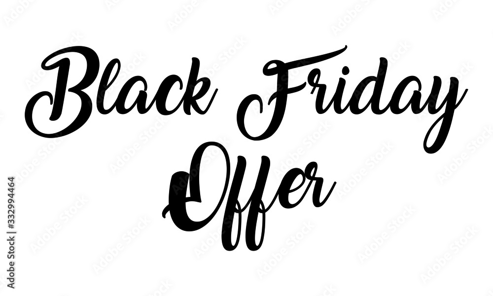 Obraz premium Black Friday Offer handwritten calligraphy Text on white background.