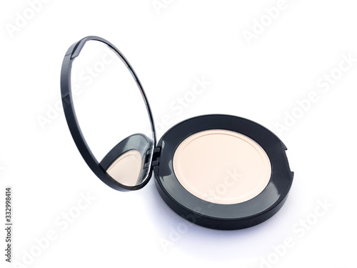 Cosmetic powder isolated on a white background. Face powder. Face cosmetics. Powder.