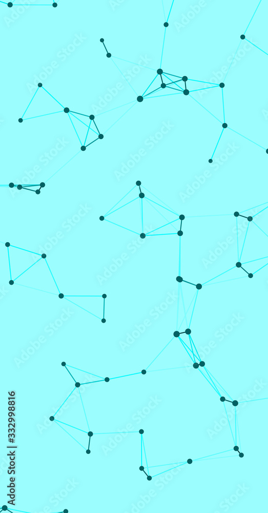 Obraz premium Network Mesh Procedural Art background illustration