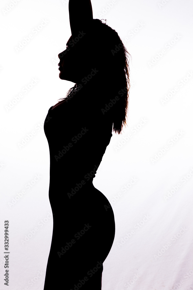 Profile silhouette of a woman