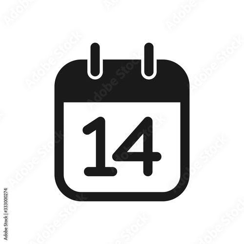 calendar icon in trendy flat design