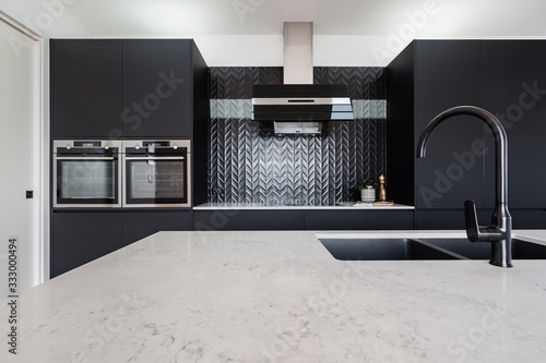 Modern black kitchen photo