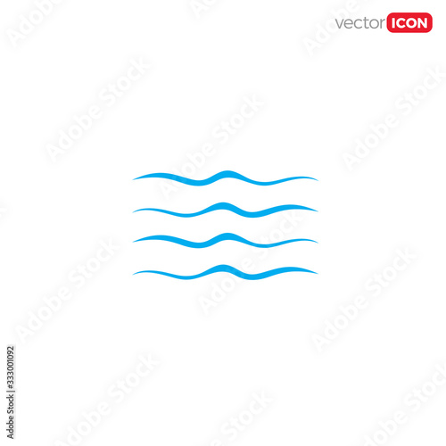 sea wave or water icon/symbol/Logo Design Vector Template Illustration