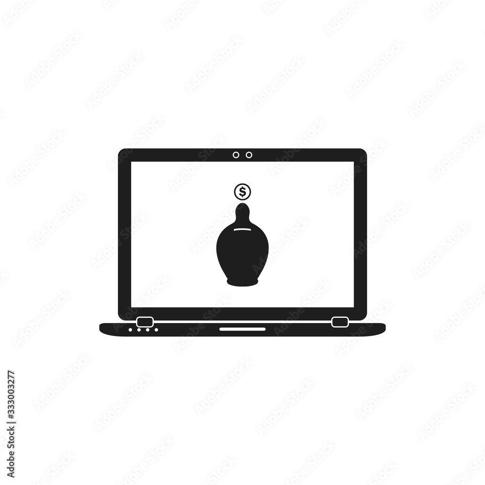 Obraz premium Online Savings Icon. Editable Vector Symbol Illustration.