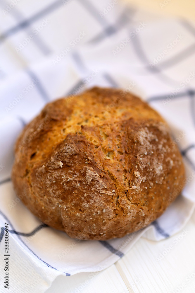bread with chia seeds,top view bread with chia seeds,top view