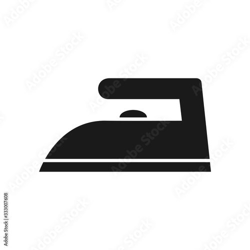 iron vector icon, flat design iron icon, illustration of silhouette iron