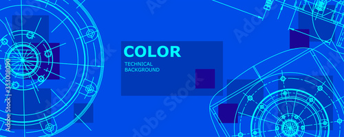 Abstract background concept mechanical engineering drawing