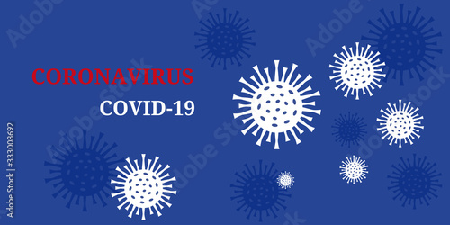 Abstract model of new coronavirus ncov-2019. Coronavirus covid-19 outbreak. Coronavirus danger and public health risk disease.