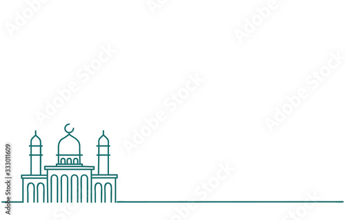Fotografie, Obraz Background line thin mosque