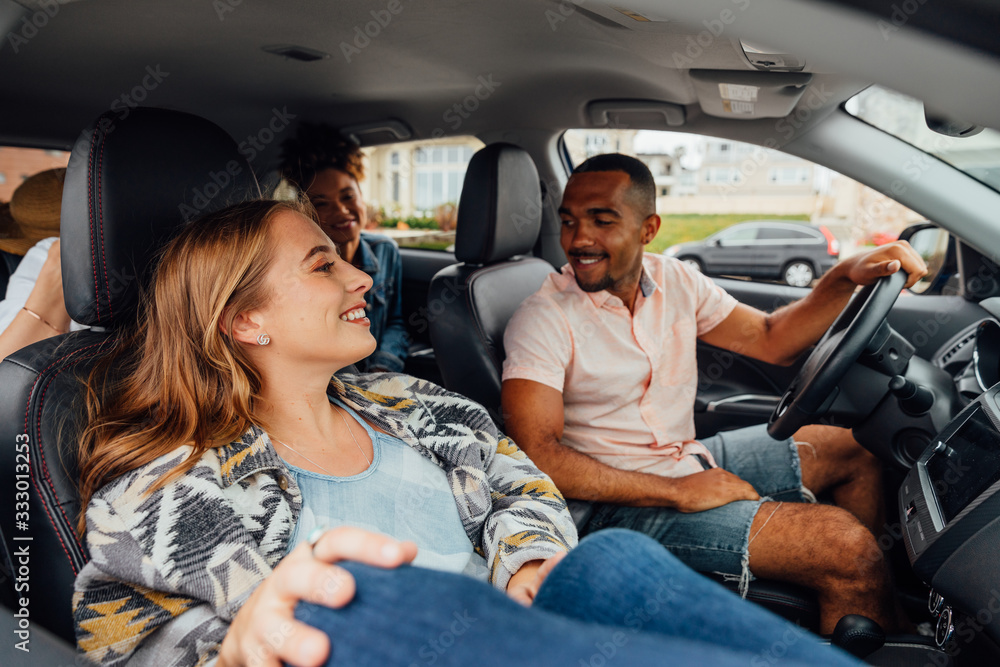Man Drives With Friends Man Drives With Friends