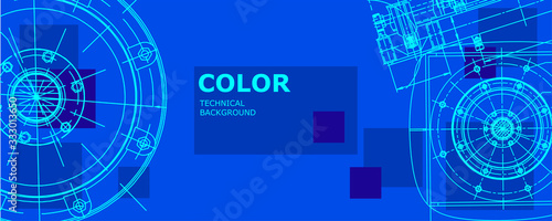 Abstract background concept mechanical engineering drawing