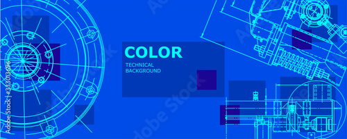 Abstract background concept mechanical engineering drawing