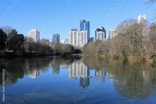 Atlanta  Georgia city center and reflections