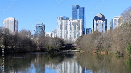 Atlanta, United States skyline with reflections