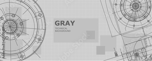 Mechanical engineering drawing. Abstract drawing. Engineering technological wallpaper