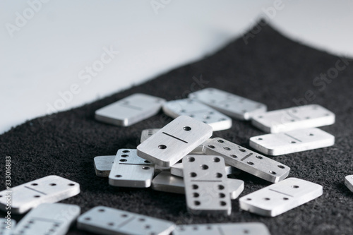 domino game pieces in macro photography