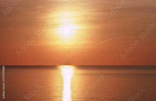 Sunset on the Baltic Sea in Ventspils © Roman Babakin