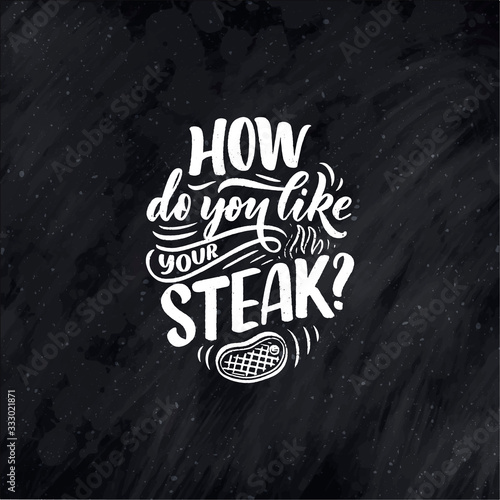 Bbq fun slogan, great design for any purposes. Lettering for family dinner design. Funny print, poster and banner with phrase about barbeque. Summer card. Vector