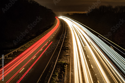 Motorway light trails © Johan