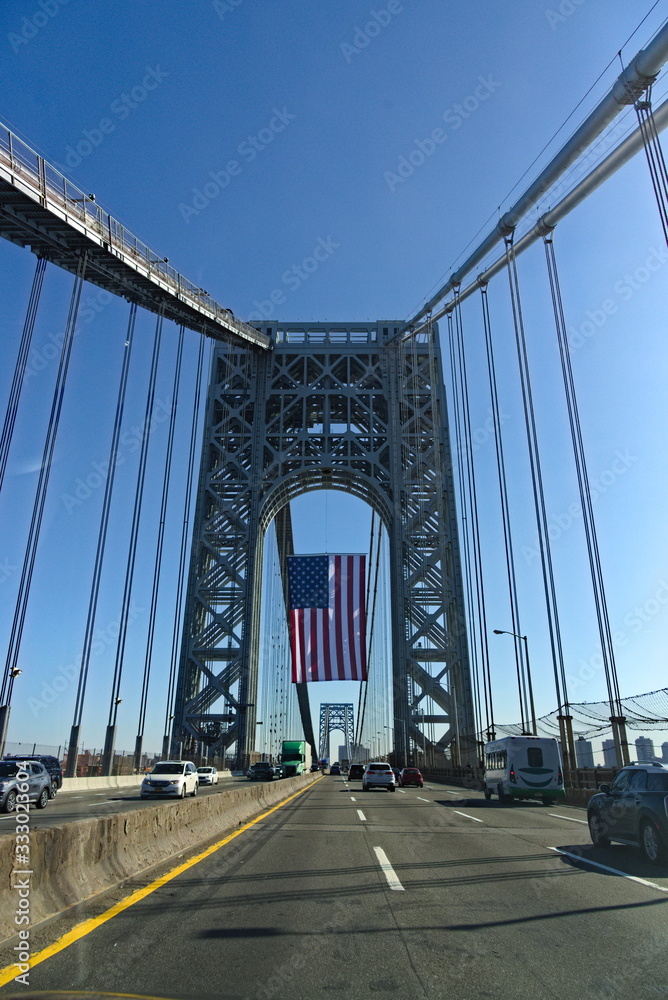 George Washington Bridge - obrazy, fototapety, plakaty 