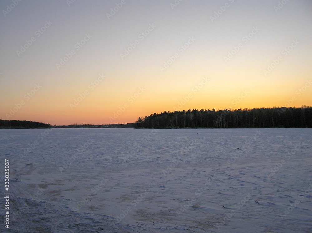Russian winter lake