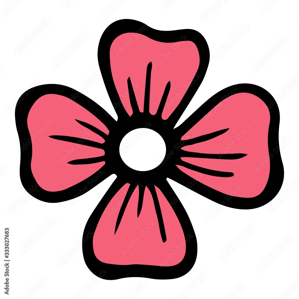 Happy Easter red flower icon. Hand drawn illustration of Happy Easter red flower vector icon for web design Happy Easter red flower icon. Hand drawn illustration of Happy Easter red flower vector icon for web design