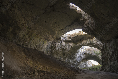 Devetashka Cave triple hole in Bulgaria