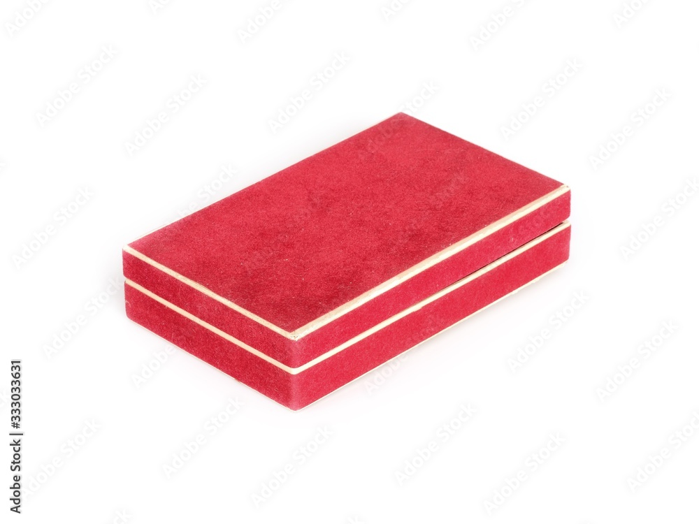 Red box for a gift isolated on white background Red box for a gift isolated on white background