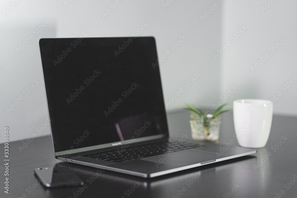 Simple laptop workspace Simple laptop workspace