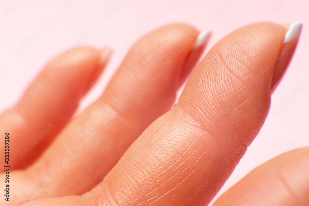 female fingers with a beautiful manicure. palm inside, fingertips female fingers with a beautiful manicure. palm inside, fingertips
