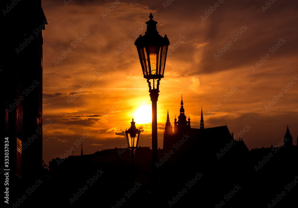 St Vitus's Cathedral at sunset