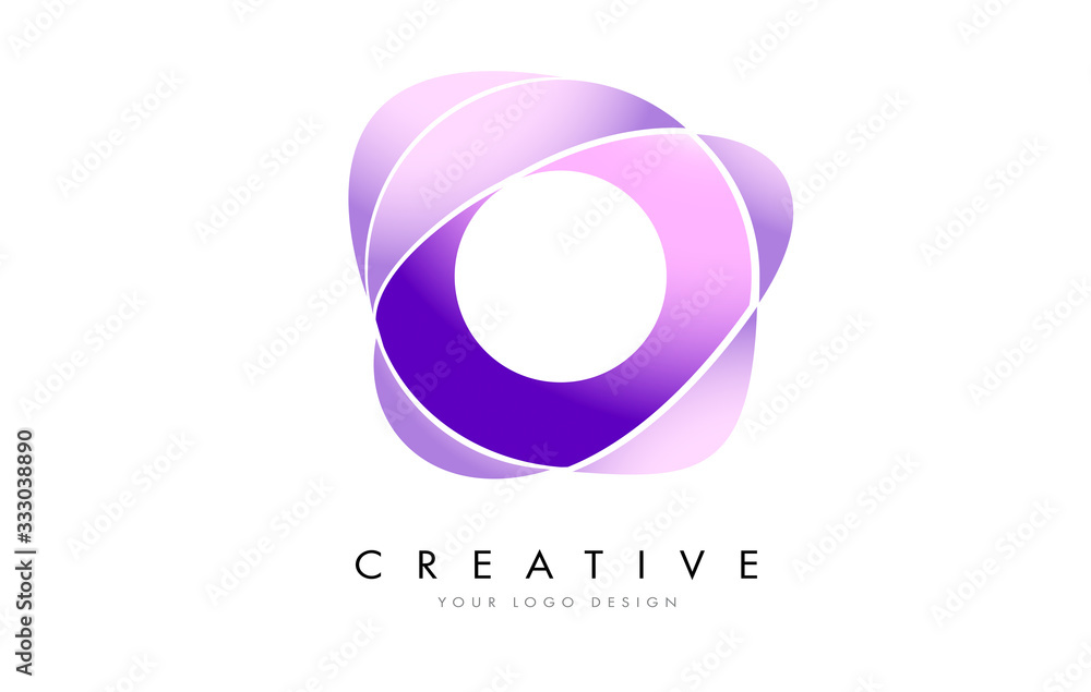 Letter O Logo Design with Satin texture and Fluid Look. Letter O Logo Design with Satin texture and Fluid Look.