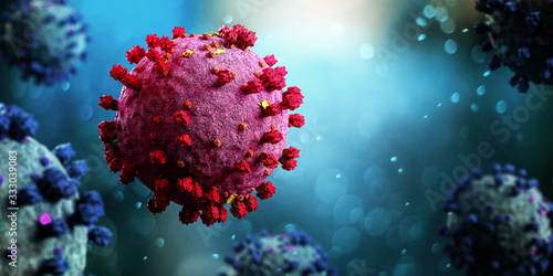 Coronavirus Covid-19 background - 3d rendering photo