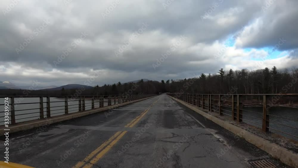 Hyper lapse video, moving on country road, forest around. Hyper lapse video, moving on country road, forest around.