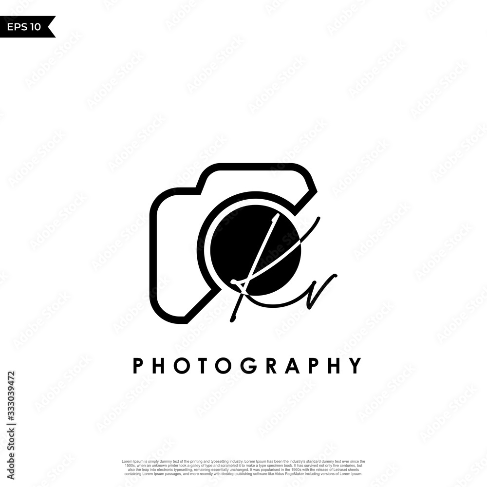 Initial Letter KV with camera. Logo photography simple luxury vector. Initial Letter KV with camera. Logo photography simple luxury vector.