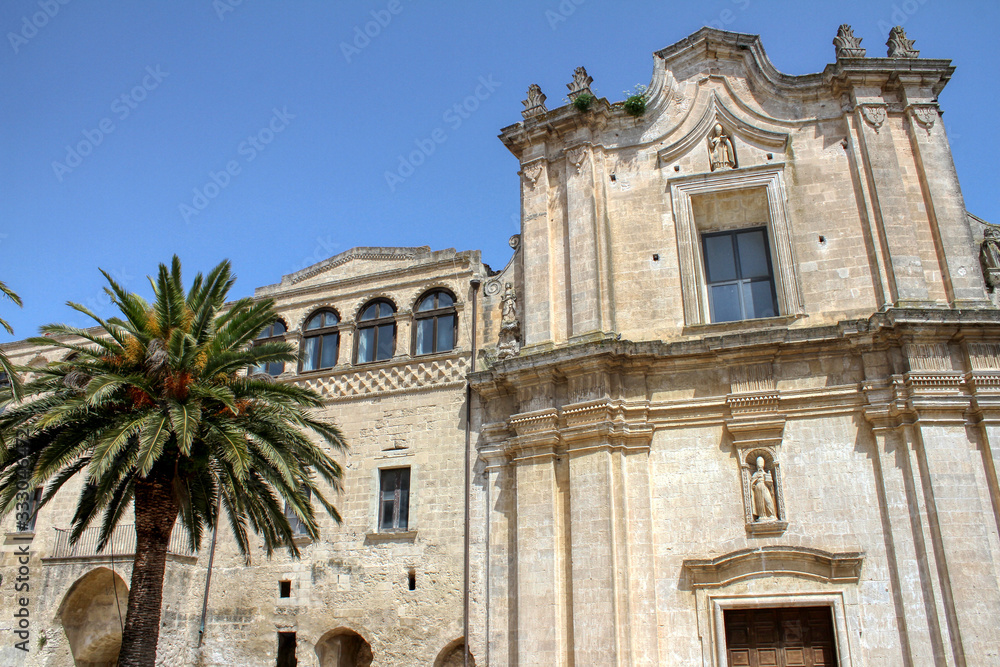 Church of Sant'Agostino nei Sassi di Matera in the Italian city of Matera, Basilicata, Italy