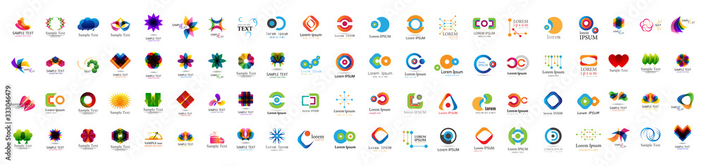 Abstract Logo And Icon Set. Elements Collection Isolated On White - Vector. Flat Icons For Business Template Logo, Square Elements, Website, Business Symbol And Circle Elements. Abstract Medical Logo Abstract Logo And Icon Set. Elements Collection Isolated On White - Vector. Flat Icons For Business Template Logo, Square Elements, Website, Business Symbol And Circle Elements. Abstract Medical Logo