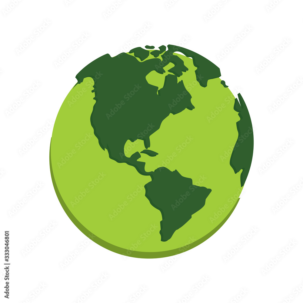 Isolated 3D earth planet Isolated 3D earth planet
