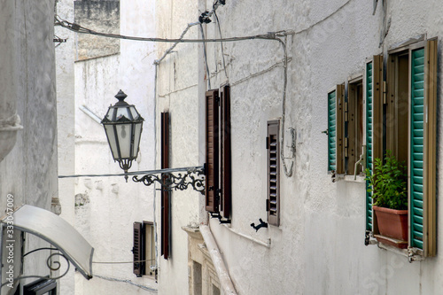 Streets of the old town of Ostuni, the white city. Puglia, Italy
