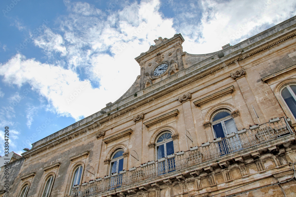 The Town Hall in the the old town of Ostuni, Puglia, Italy
