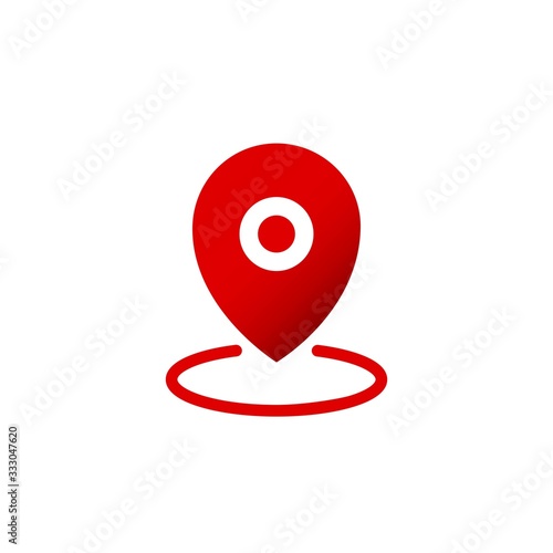Free Download Geo pin, location icon in red or geolocation, gps, map pointer on isolated white background. EPS 10 vector. - GFXLoad