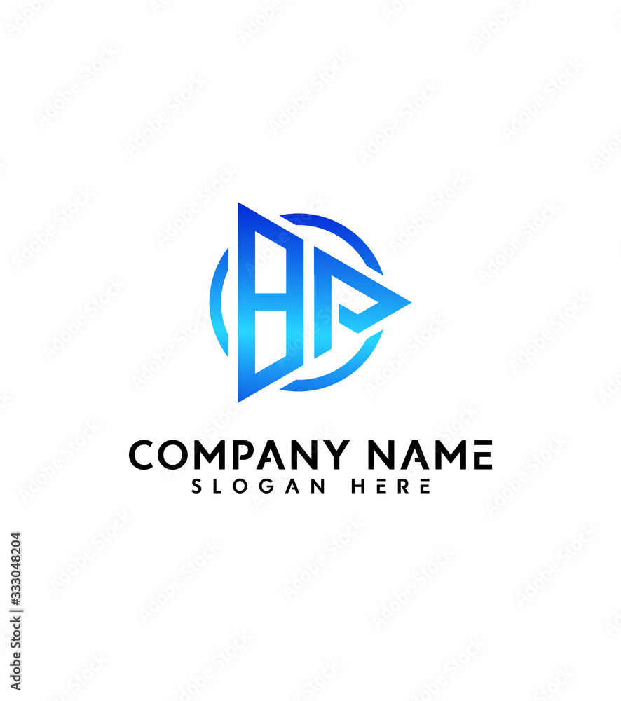 Abstract letter BP initials logo template, Vector logo for business and company identity Abstract letter BP initials logo template, Vector logo for business and company identity