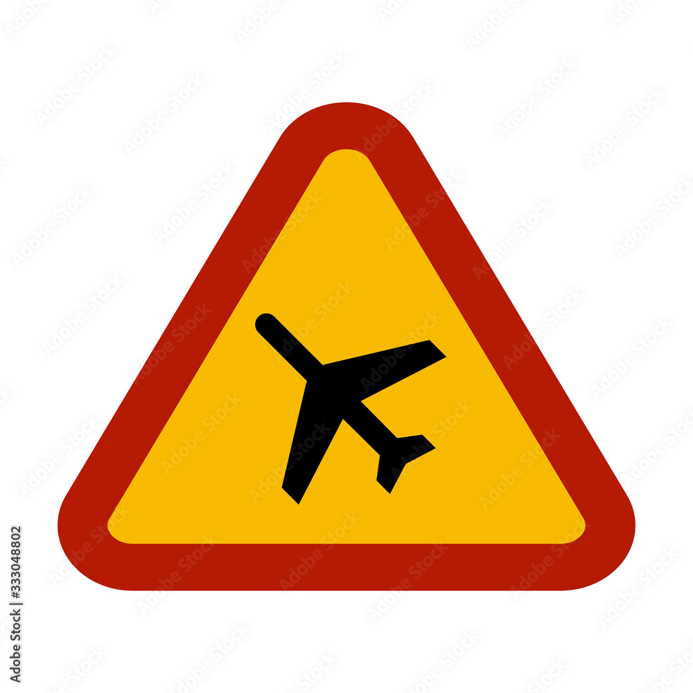 Traffic sign for low flying aircrafts