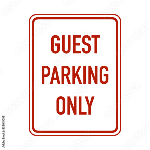 Sign for guest parking only