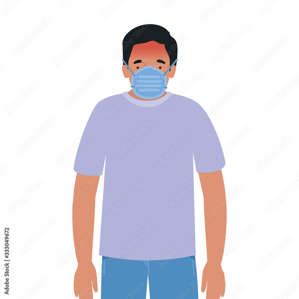 Avatar man with mask vector design Avatar man with mask vector design