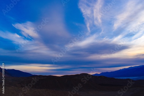 Stormy Desert Sky with clouds shaped like wings upturned