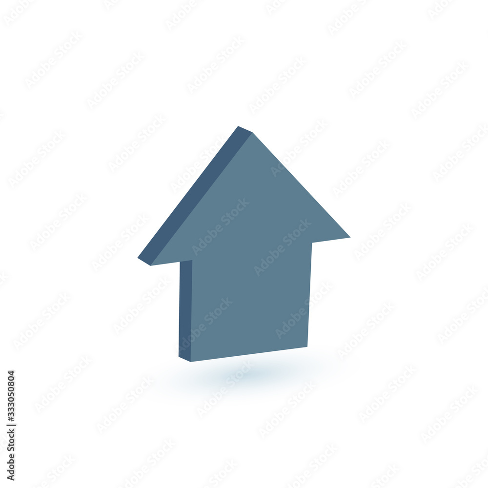 3d arrow up. Upward direction. Stock Vector illustration isolated on white background. 3d arrow up. Upward direction. Stock Vector illustration isolated on white background.