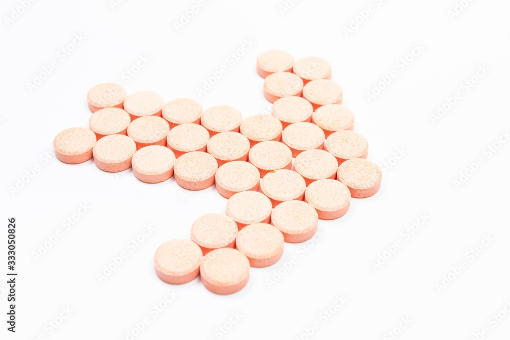 Medicine pill on white, medical tablet prescription, care antibiotic. Medicine pill on white, medical tablet prescription, care antibiotic.