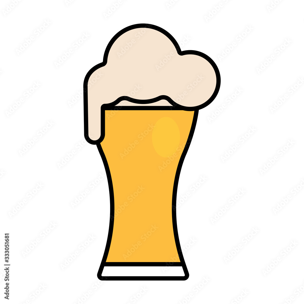 Isolated beer glass icon Isolated beer glass icon