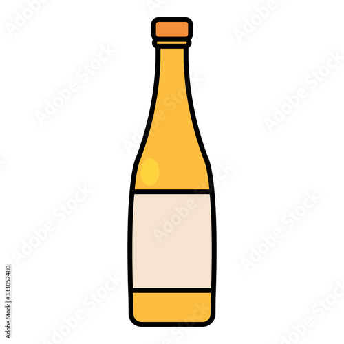 Isolated beer bottle icon